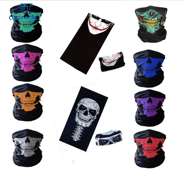 3D Design Multi Function Skull Face Mask Outdoor Sports Ski Bike Motorcycle Scarves Bandana CS Neck Snood halloween Party Cosplay Full Face