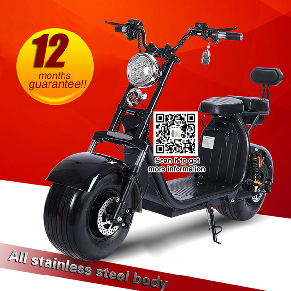 9.5 inch vaccunm Fat tire electric bicycle 12 A battery can be take off 1500W front and rear suspension 30- 40km