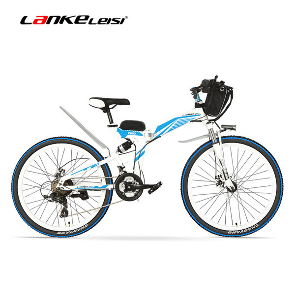 K660 24 inches, 48V 12Ah Folding Electric Bicycle, Full Suspension, Disc Brakes. E Bike.