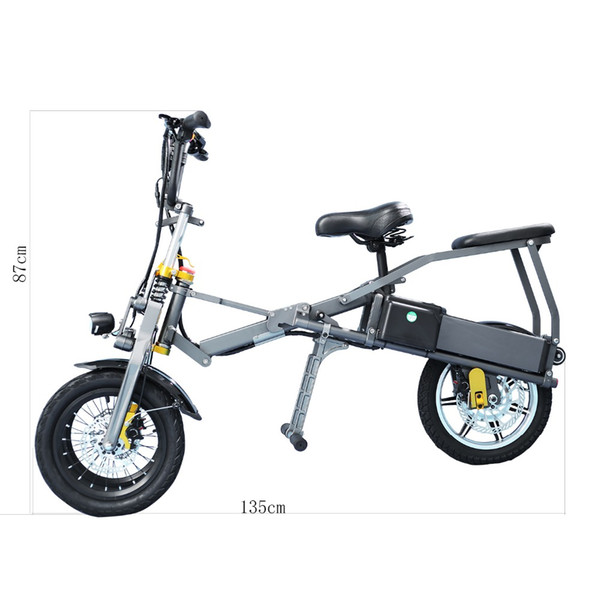 wholesale 14 Inch Folding All-electric Three-wheel Scooter, Brushless Motor 350W,Lithium Battery 36v20.8aH with Hydraulic Brake