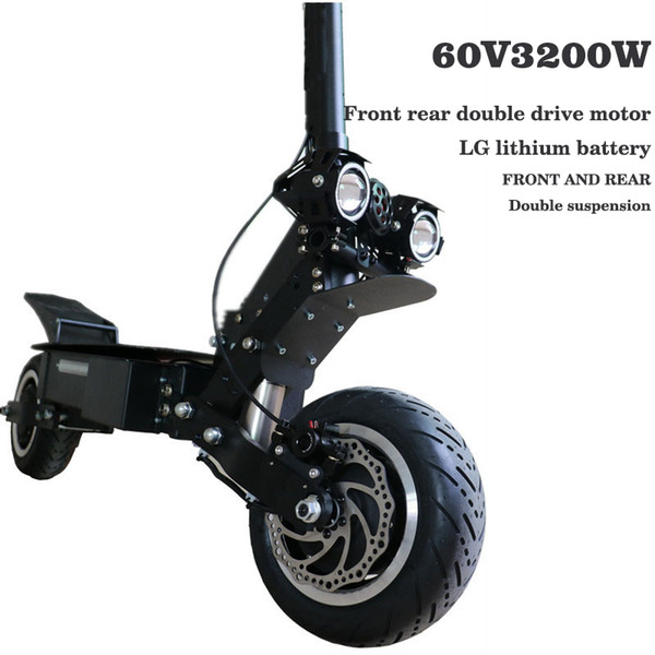 Electric scooter 60V45AH lithium battery 3200W high speed motor fold electric off-road scooter max speed 95km/h range 150km