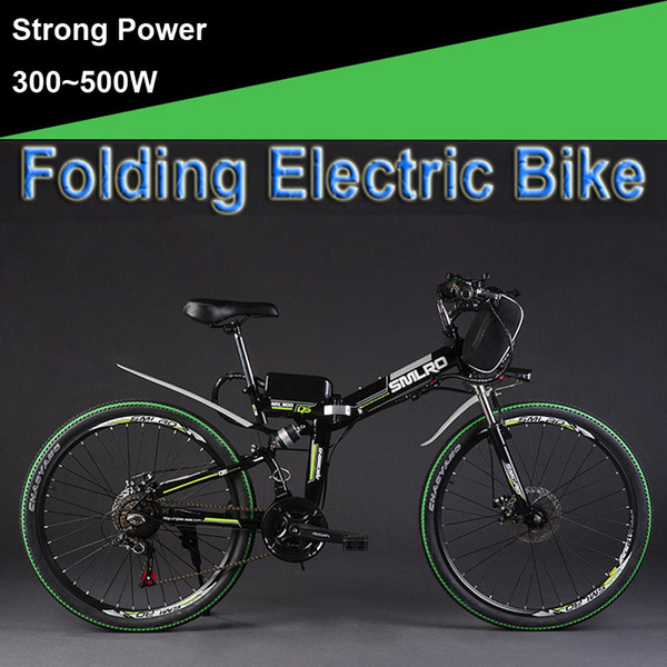 26 inch 48V 300W/500W 12/15AH Lithium Battery Folding Electric Bicycle, Mountain Bike, Electric Bike, MTB E Bike (Bag Type)