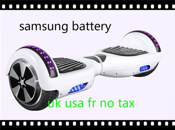 Samsung Battery Warehouse In Stock 2 Wheel Balance Scooter Electric Skateboard With Led light Hoverboard For Kids Adult