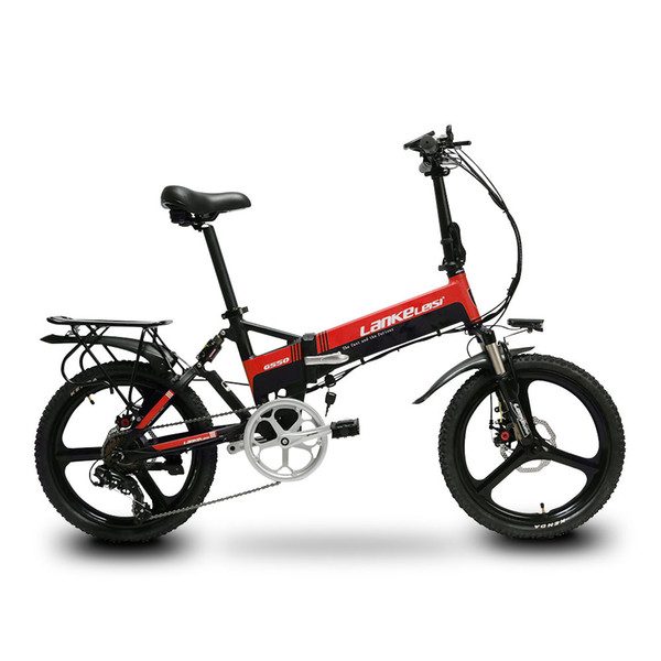 wholesale G550 Electric Folding Bike 240W 48V 10AH Full Suspension 7s 5 Setting Smart Computer electric odometer foldable ebike