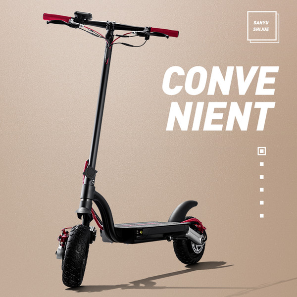 10inch electric scooter 48V20ah lithium battery 1600w motor Front and rear dual drive two wheels off-road escooter