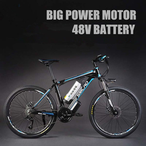 26 Inches 48V Lithium Battery 500 Watts Electric MTB E Bike, 27 Speed Electric Bicycle,adopt Oil Disc Brakes,Suspension Fork