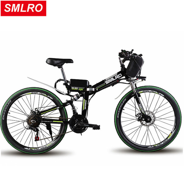 26 inch folding electric mountain bike 48V lithium 500w SMART electric bicycle battery power instead of walking ebike