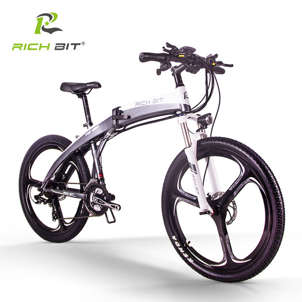 RichBit New RT-880 Electric Bike Folding ebike Mountain Hybrid Electric Bicycle Frame Inside Li-on 36V*250W 9.6Ah Battery ebike