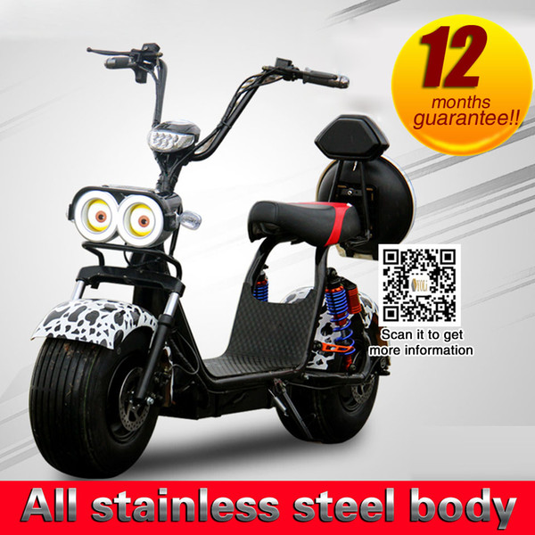 9.5 inch vaccunm Fat tire electric bicycle 60V 20 A front and rear suspension Harley Harley electric cycle