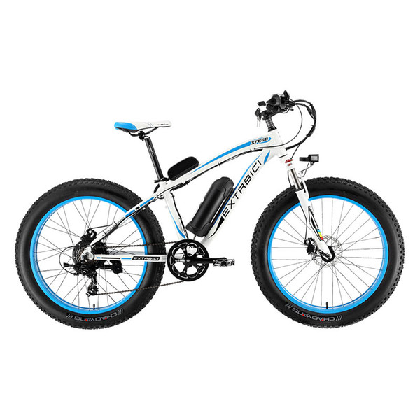 wholesale XF660 4.0 Fat Tire Cruiser Electric Bike 500Watt 48V 10.4ah Lithium Battery cycling bike with smart odometer