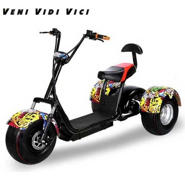 Venividivici New fat tires Harley electric Motor car tricycle scooter electric vehicles Speed control handle e bike