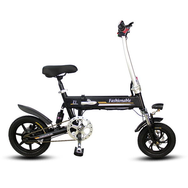 14inch Portable folding electric bike mini adult e bike lithium battery powered motorcycles Two-disc brakes electric bicycle