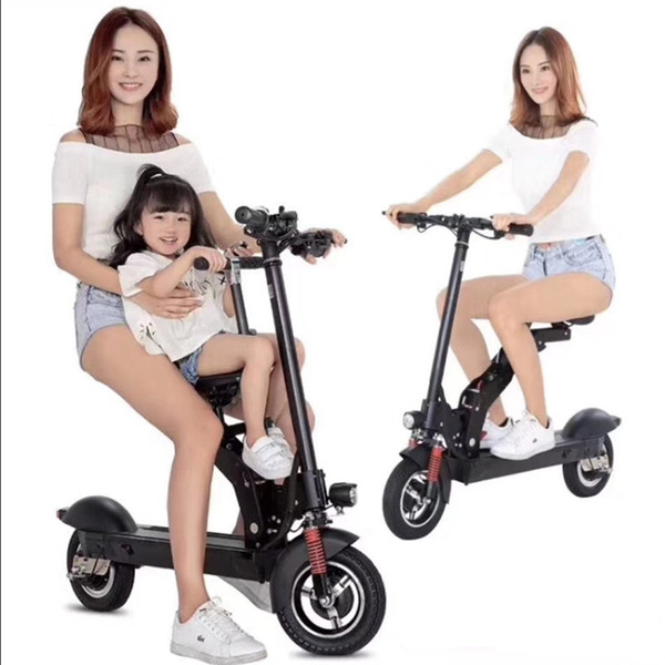 Mini portable folding electric scooter 36V 10inch Powerful Motor wheel kick scooter foldable electric Bike electric bicycle