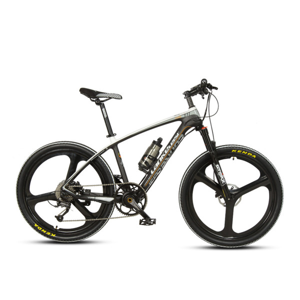 wholesale S600 Electric Mountain Bike 26x17 Carbon Fiber frame bike 250W 36V 6.8ah Battery 9 Speeds Electric mountain Bicycle