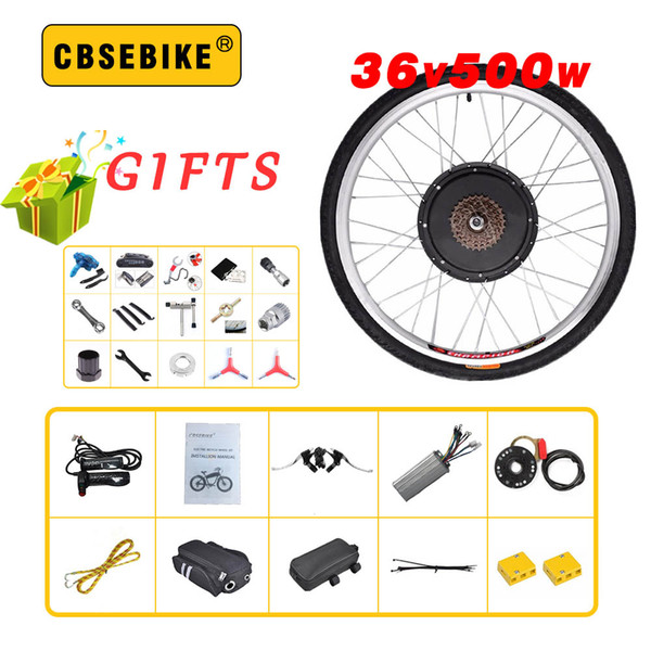 High speed rear motor 36v 500w torque sensor Electric bike conversion kit for 20