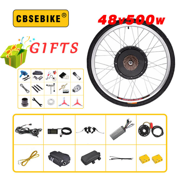 Electric Bike Kit 500w Motor Wheel 48V E 500W Bicycle Conversion for 20-29in rear Hub