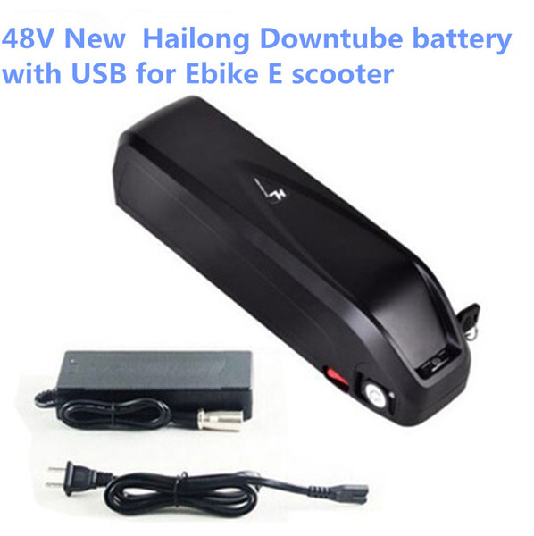 Hotsale downtube New Hailong Battery 48V 14AH 850W Ebike battery lithium battery with 5V USB port UPS FEDEX TNT free shipping no duty