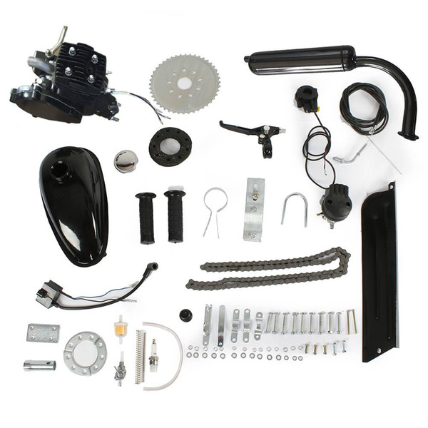 50cc Petrol Gas Engine Kit Black Color for Outdoors Cycling Electric Bicycle Motor Single Cylinder Part