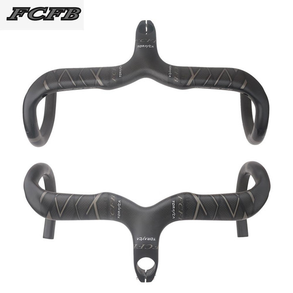 FCFB gray black carbon handlebar carbon internal road handlebar with stem reach 80mm drop 125mm cycling bike parts