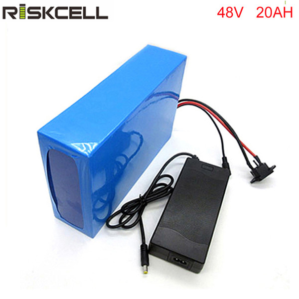 free shipping 1pcs/lot 48V 20AH 1000W Lithium Ion Battery for Electric Bike with 54.6V 2A charger ,BMS