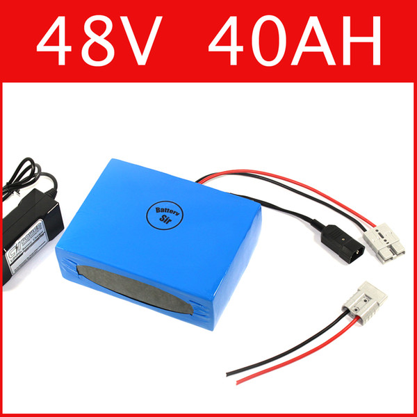 48V 40AH lithium battery super power electric bike battery 54.6v lithium ion battery + charger + BMS , Free customs duty