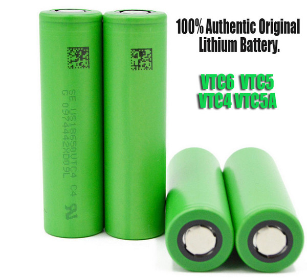 100% Authentic 18650 Lithium Battery VTC6/VTC5A/VTC5 VTC4 3000mah/2600mah/2100mah 30A Rechargeable Original Cell UPS Free Shipping