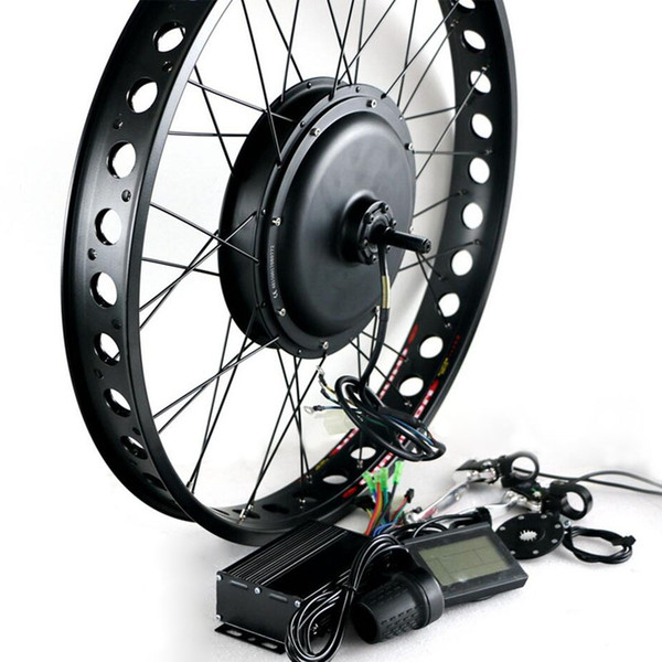 Brushless hub motor Rear snow wheel 26inch 4.0 Tyre 48v LCD Electric Fat Bike Conversion Kit electric bike kit 500W