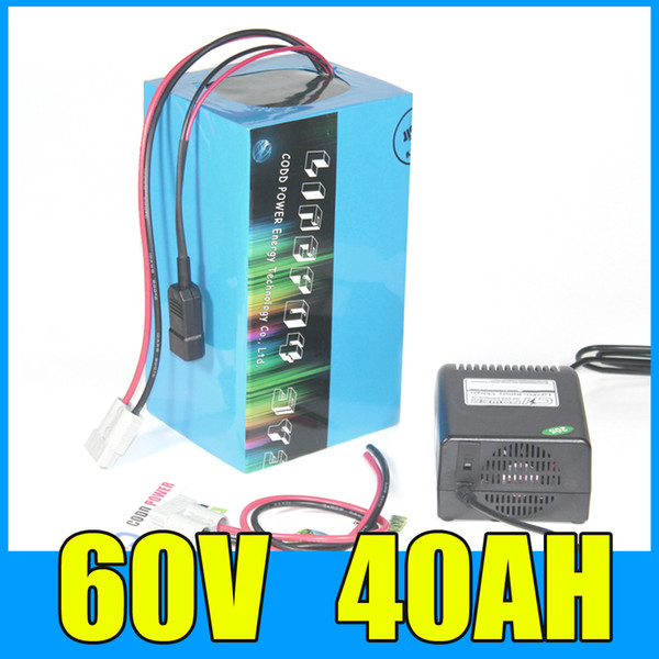 60V 40Ah electric bike battery , 3000W Samsung Electric Bicycle lithium Battery with BMS Charger 60v li-ion scooter