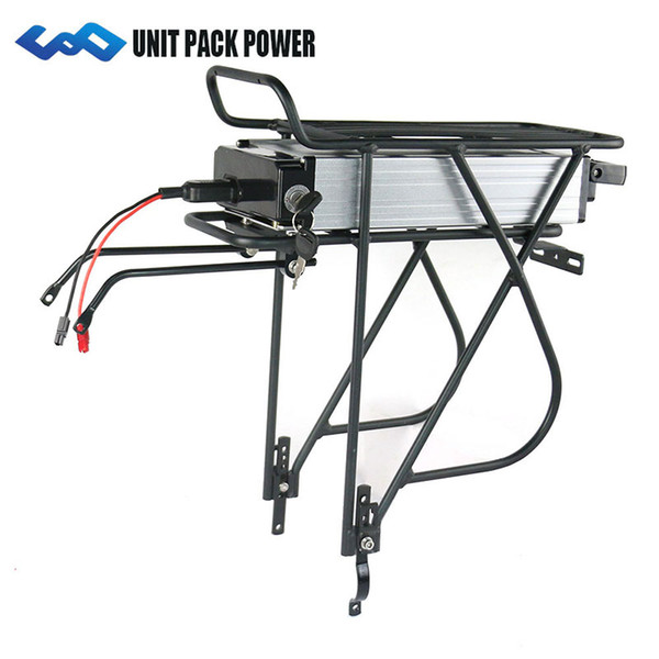 Shipping from USA E-Bike Battery 48V 15Ah lithium battery pack 48 Volt 750W Electric Bicycle rack batterie with RACK