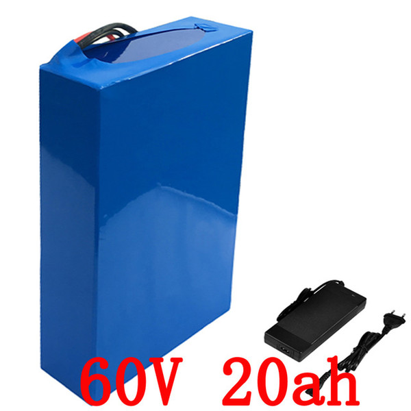 US EU No Tax 60V 20Ah Lithium ion eBike Battery Pack 1200W Electric Scooter Battery with 30A BMS 67.2v Charger free shipping