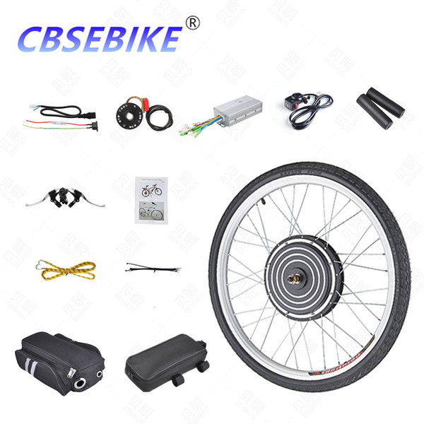 CBSEBIKE Front Wheel Brushless Toothless 48V1000W Mountain Bike Bicycle Electric Bicycle converted 26 inch motor conversion kit HQ A-A