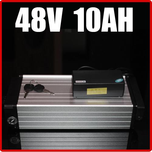 48V 10AH Electric Bicycle Lithium Battery , 54.6 Rear rack Aluminum alloy E-bike Scooter battery