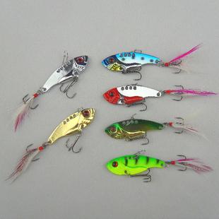 6pcs/lot 12g 5.5cm fishing lures set spoon china Metal VIB sequins Fish hard bait bass vibration lure crankbait