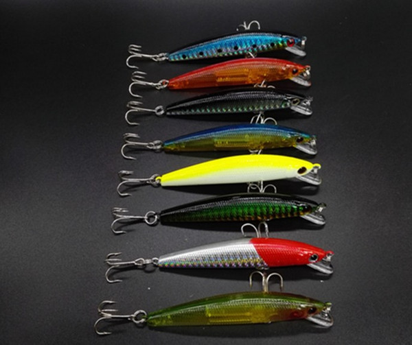 New 8.5cm 8g bent Minnow Fishing Lure Artificial Bait Plastic Hard Fishing Lure Fishing Bait deep swim Luminous Night