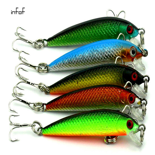 INFOF 5pcs/lot 5.5cm/2.16in 3.6g/0.127oz Minnow Fishing lures crankbait peche jerkbait artificial pike Fish bait hard bait