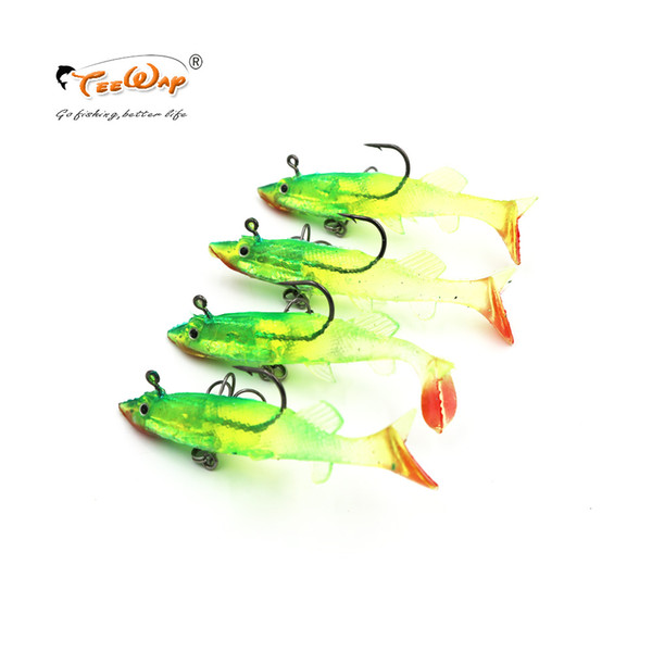 4pcs/lot Grey Soft Lure 10cm 19g Wobblers Artificial Bait Silicone Fishing Lures Sea Bass Carp Fishing Lead Fish Jig