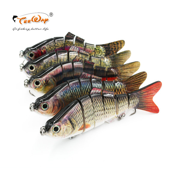 New Artificial Bait Big Fishing Lure 6 Segment Swimbait Crankbait Hard Bait Slow 110g 20cm Fishing hooks