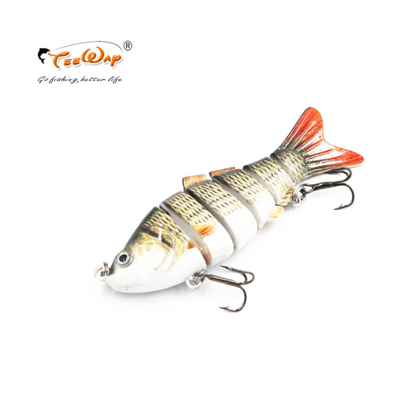 Free Shipping 2Pcs/lot Lifelike Fishing Lure 6 Segment Swimbait Crankbait Hard Bait Slow Fishing Wobblers 10cm 19g