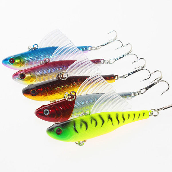 6# 5Pcs Minnow Fishing Lure Crank Bait Hooks Bass Crankbait Tackle 7cm/18g F00531