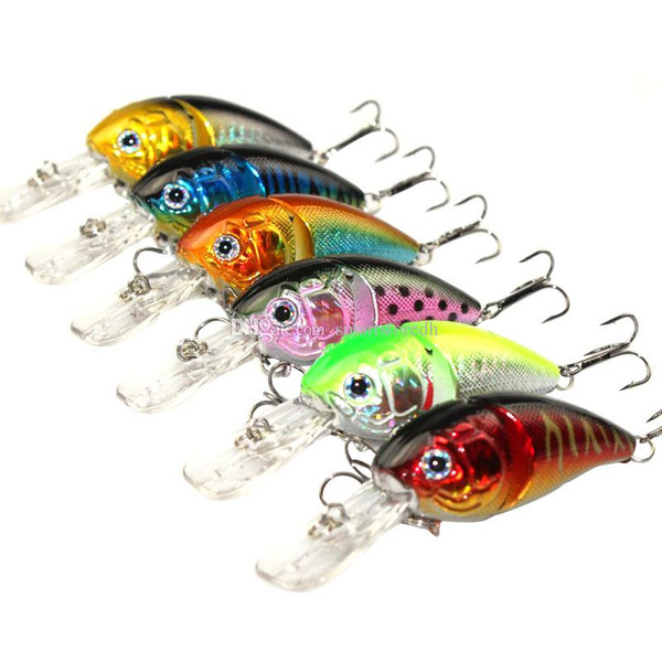 6Pcs Color Minnow Crankbait Combat Low Hook Fishing Lure 14G 8.5CM F00380 SPDH