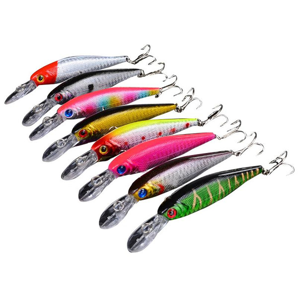 6Pcs/Lot Plastic Fishing Lures Bass Crank Bait Crank Bait Tackle 10.1cm F00192 SPDH