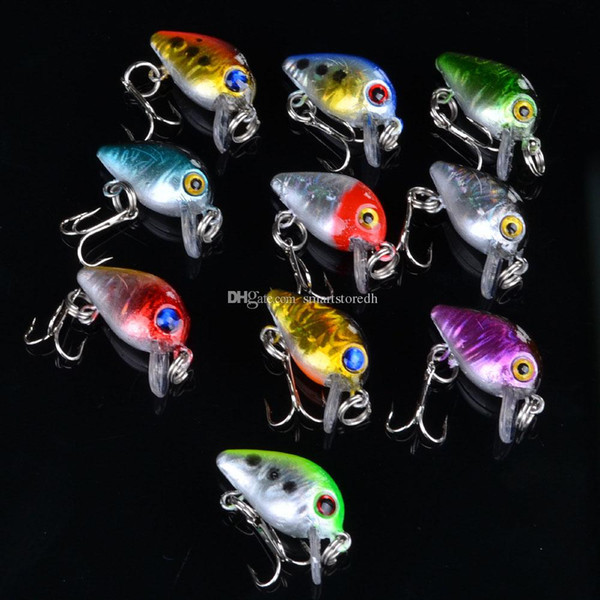 10pcs Mini Bronzing Fishing Lures CrankBait Floating Rattles 2.8cm 1.1inch F00366 SPDH