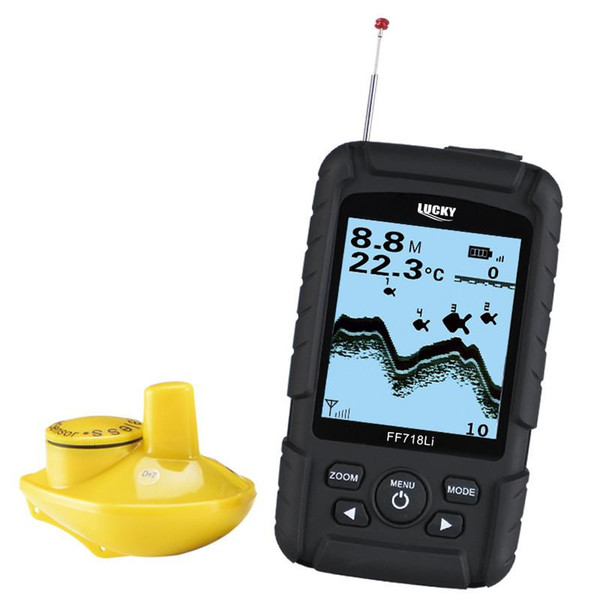 FF718Li-W Rechargeable Wireless Fish Finder Waterproof Fishfinder Monitor Sonar Sensor Fish Depth Alarm phone visual sonar fishing finder