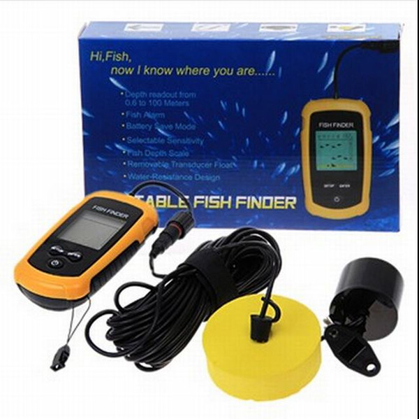 HOT! Mini Fish Finder Portable Sonar Wired LCD Fish depth Finder Alarm 100M/328ft Easy and portable High-quality!