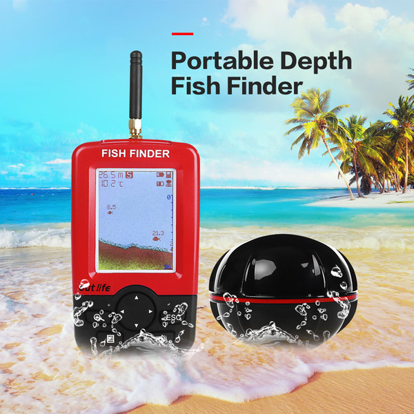 Outlife Smart Portable Depth Fish Finder with 100 M Wireless Sonar Sensor echo sounder Fishfinder for Lake Sea Fishing B