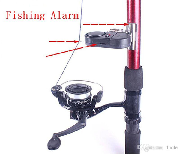 Fishing Alarm with LED light Rod alarm Fish Alarm Bell Electronic Bite Fishing finder Rod Pole Free DHL