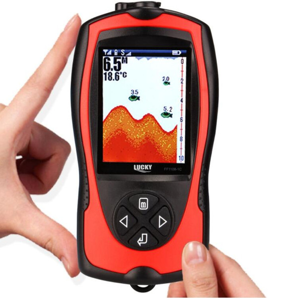 Free Shipping! LUCKY FF1108-1CWLA Rechargeable Wireless Remote Sonar Sensor 45M water depth High Definition LCD Fish Finder