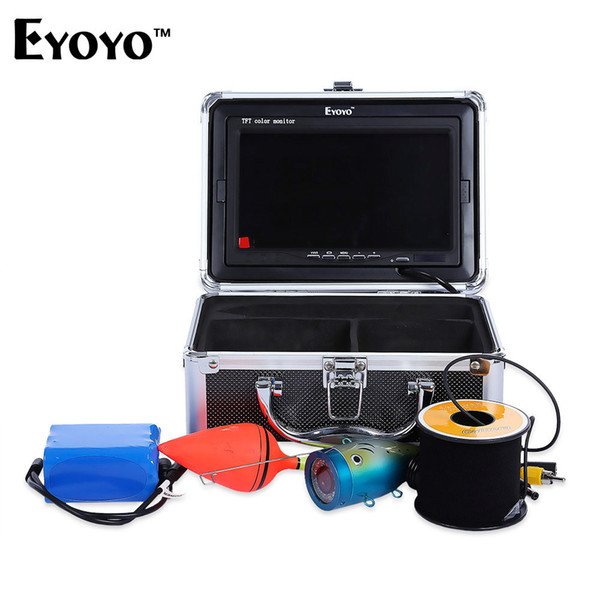 Eyoyo 15M 1000TVL Underwater Fishing Finder Camera Monitor with Sun Visor