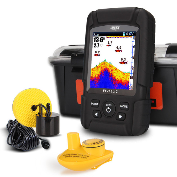 LUCKY FF718LiCD 200KHz/83KHz 45-100M Dual Frequency 2 in 1 Fish Finder 2.8