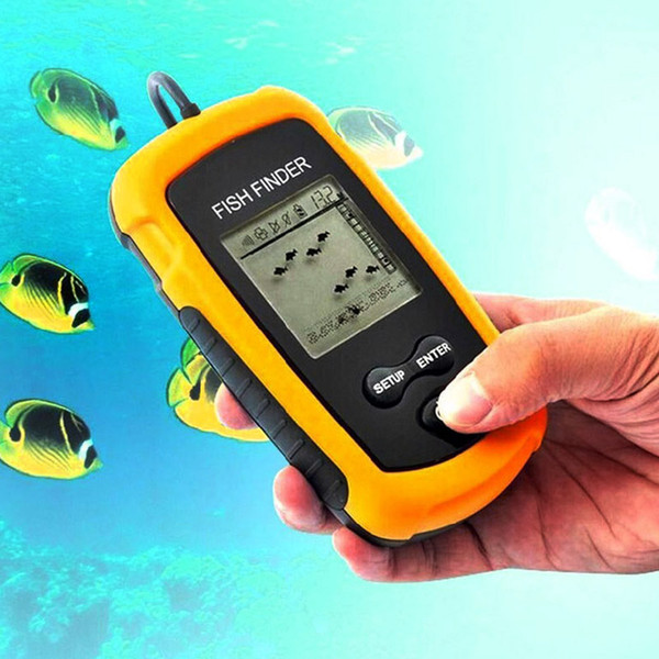 Portable Fish Finder Sonar Wired LCD Fish Sonar Sounder Depth Finder Alarm New 100M Electronic Fishing Tackle Bait Tool 2508020